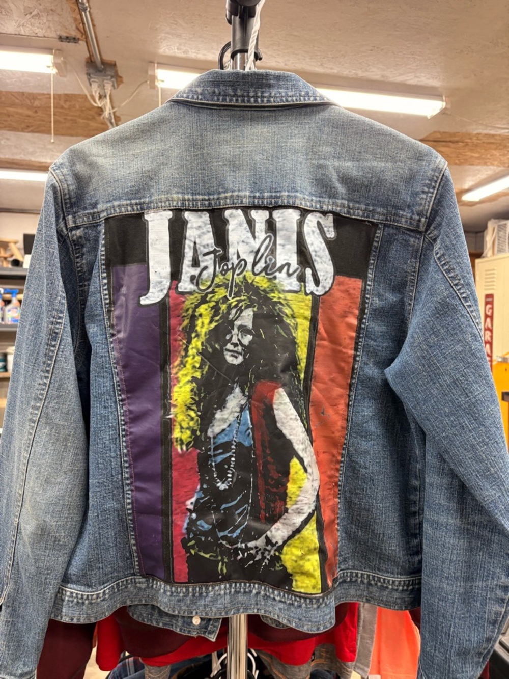 Janis Graphic Denim Jacket - Multi Color Back Patch